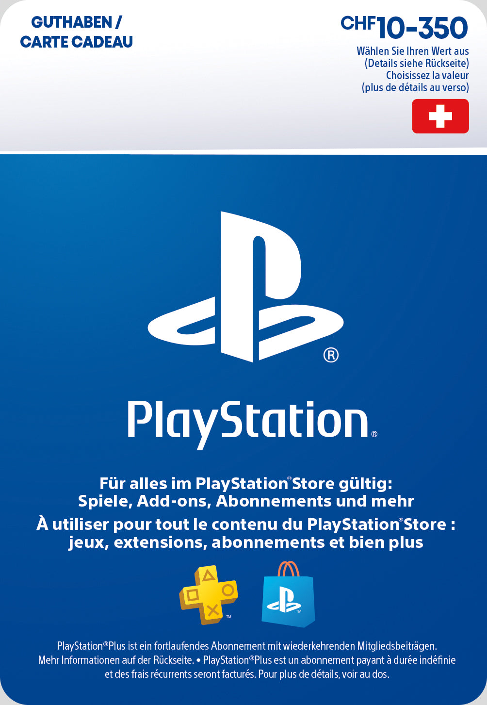 Geschenkkarte Sony PlayStation