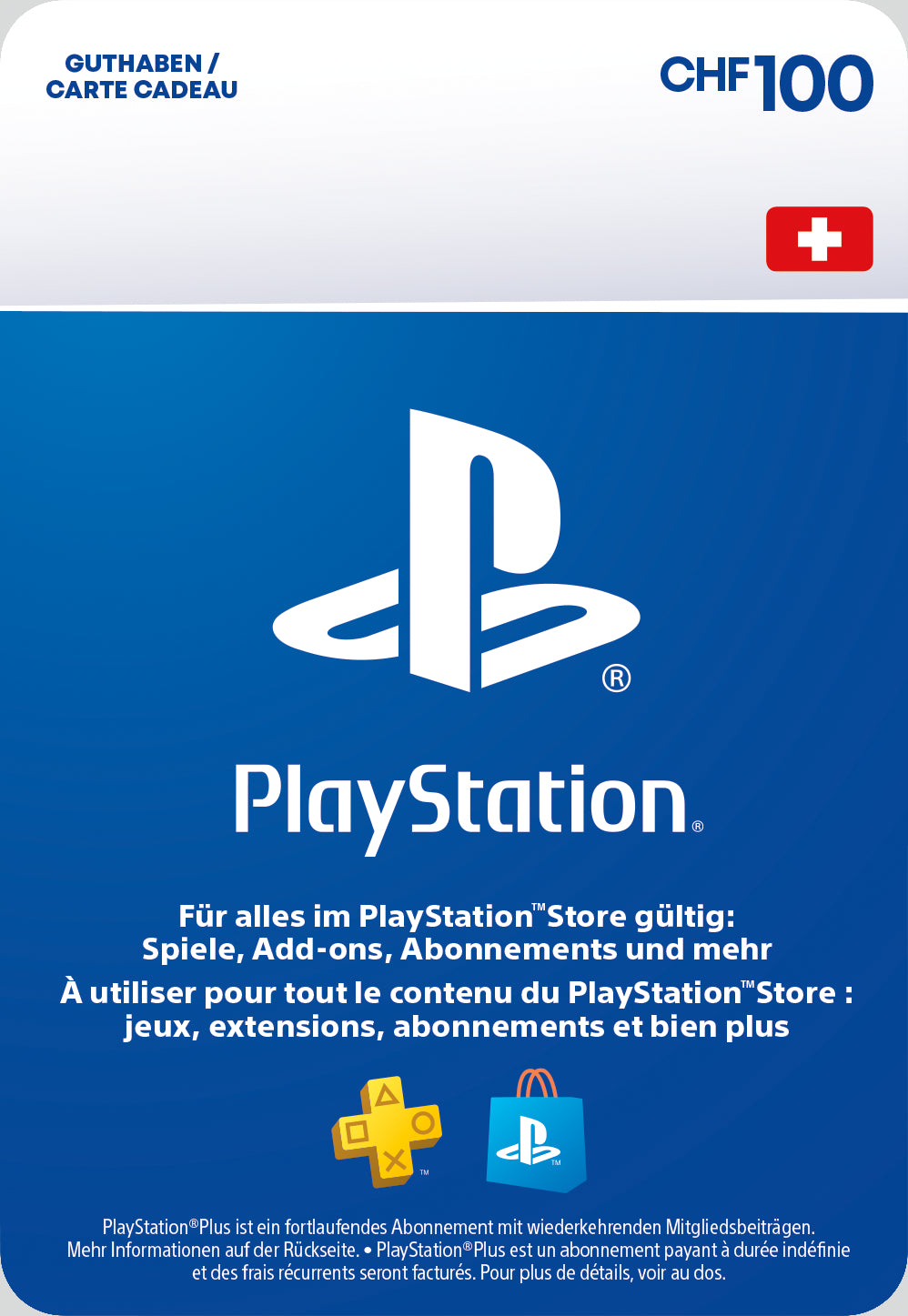 Carte-cadeau Sony PlayStation